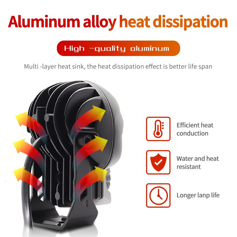 Motorcycle LED Light Skull 60W White Red Electric Vehicle Fog Light Spotlight for Motorbike ATV Bicycle Motorcycle Accessories