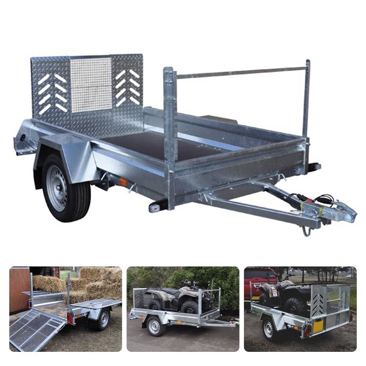 Heavy Duty Steel ATV Dump Trailer Garden Utility Trailer Yard Trailers with Removable Sides for Riding Lawn Mowe