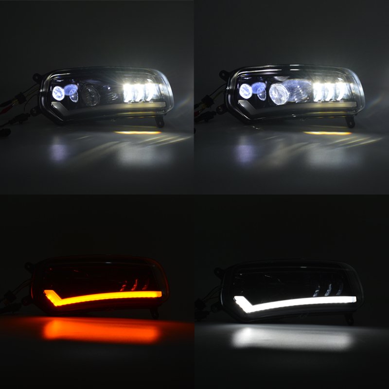 Yongjin for Atv Brp LED Replacement Headlight Assembly with DRL & Turn Signal Integration for Can Am Spyder (Set of 2)
