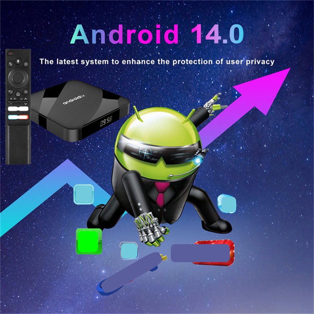 TV98 ATV Amlogic S905W2 Quad Core Android 14 Smart TV Box 16GB 32GB 64GB 8K Media Player HDR10 Wifi6 Voice Remote TV Set Top Box