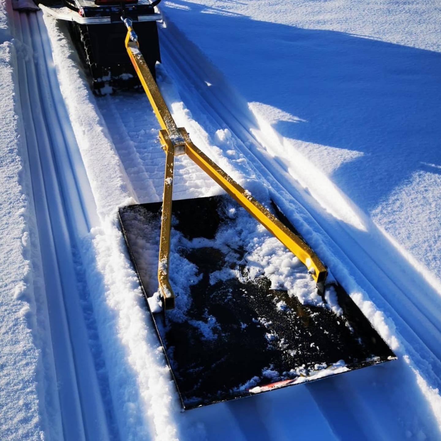 Mini Simple ATV Snow Trailer Ski Track Machine Outdoor Hunter UTV Accessories for Dragging in Snow