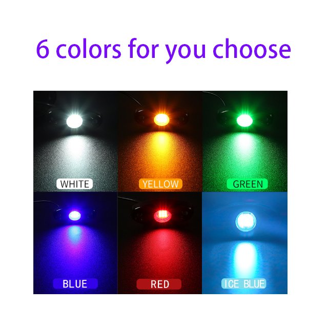LED Chassis Light IP67 Waterproof Underbody Glow Trail Lamp LED Rock Lights for Car Truck ATV UTV Motorcycle Luz De Ambiente