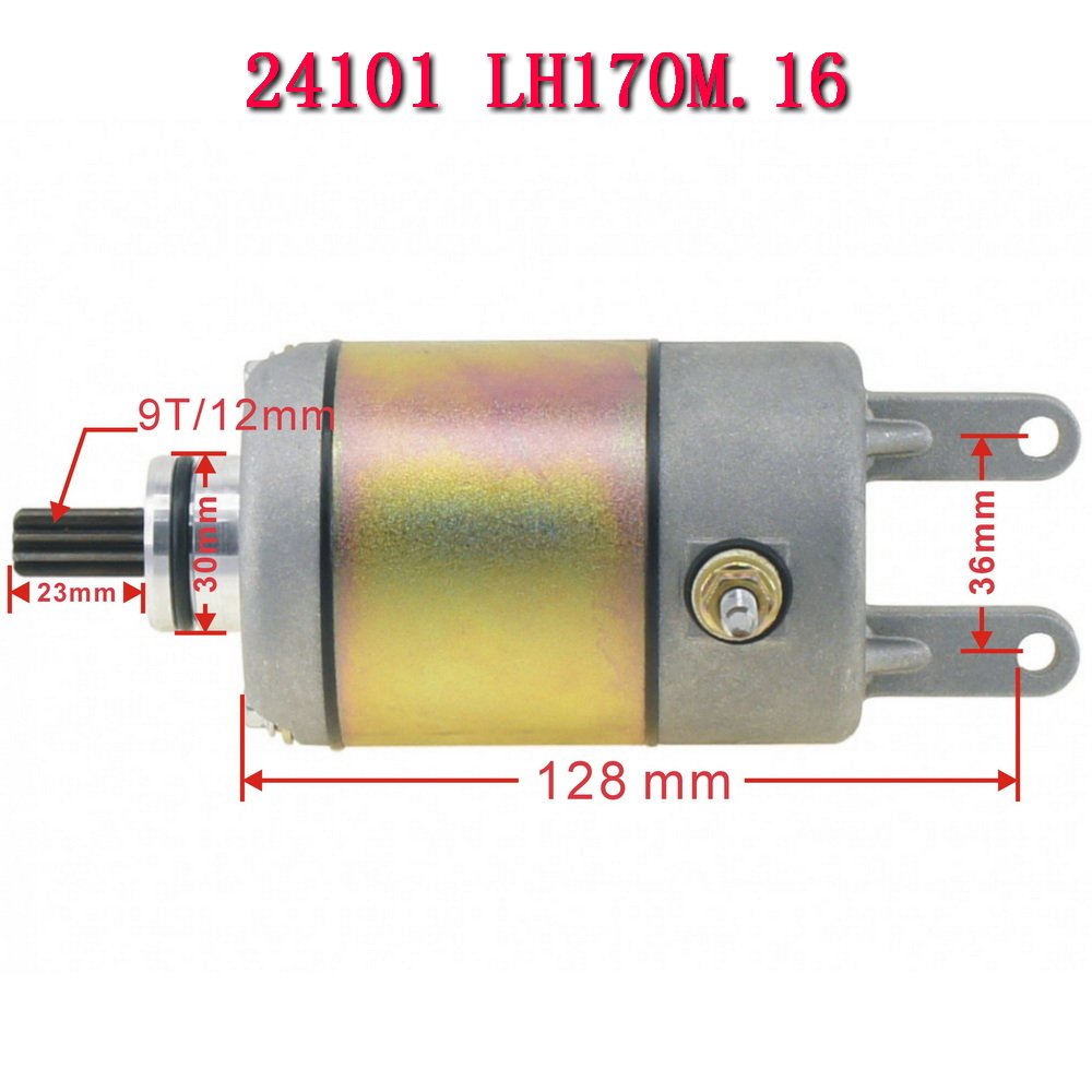 Linhai 250 260 300 400 Starter Motor LH170M.16(24101) for Linhai Yamaha Keeway Jinlang Feishen Scooter ATV
