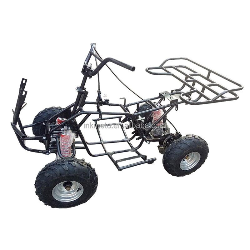 High Quality Motor Electric Go Kart ATV UTV Quad Dune Buggy Body Frame Parts With 6 Inch Wheels