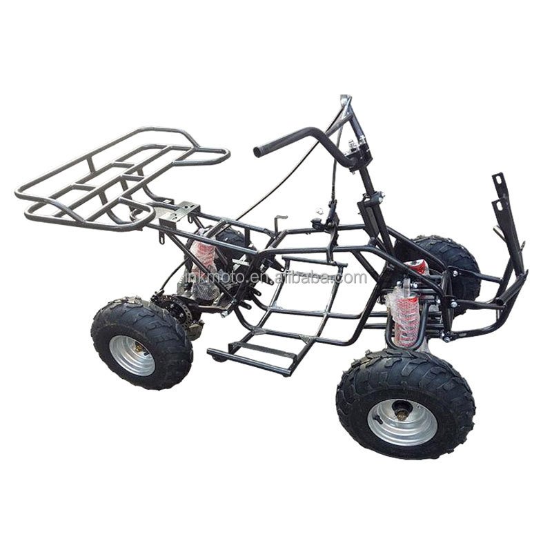 High Quality Motor Electric Go Kart ATV UTV Quad Dune Buggy Body Frame Parts With 6 Inch Wheels