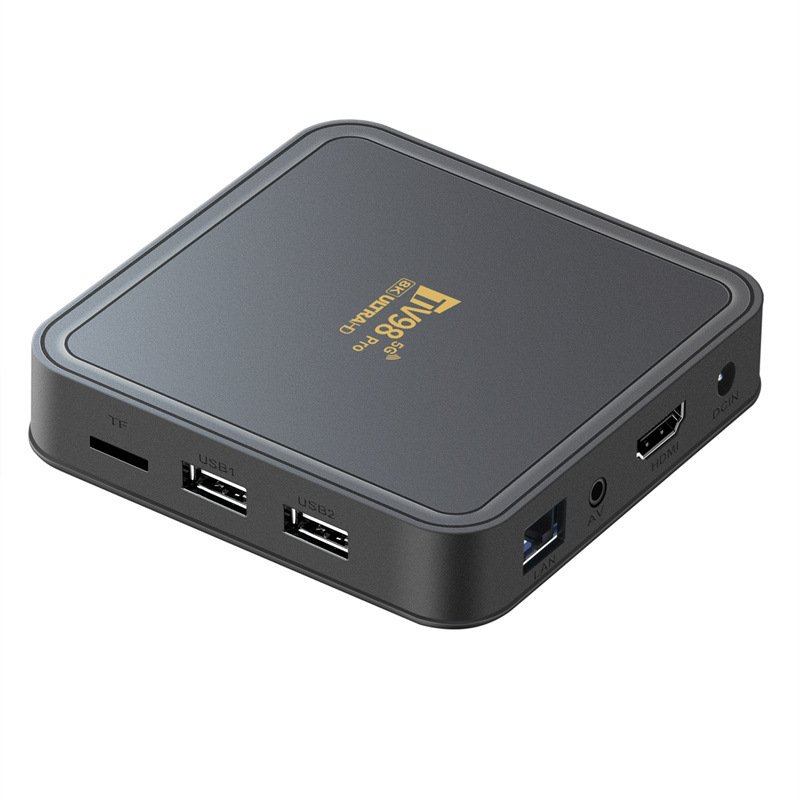 TV98 PRO ATV Android 14 Smart TV Box Ultra HD 8K Allwinner H313 2GB 16GB Dual Band 5GWiFi BT Voice Remote Control Set Top Box