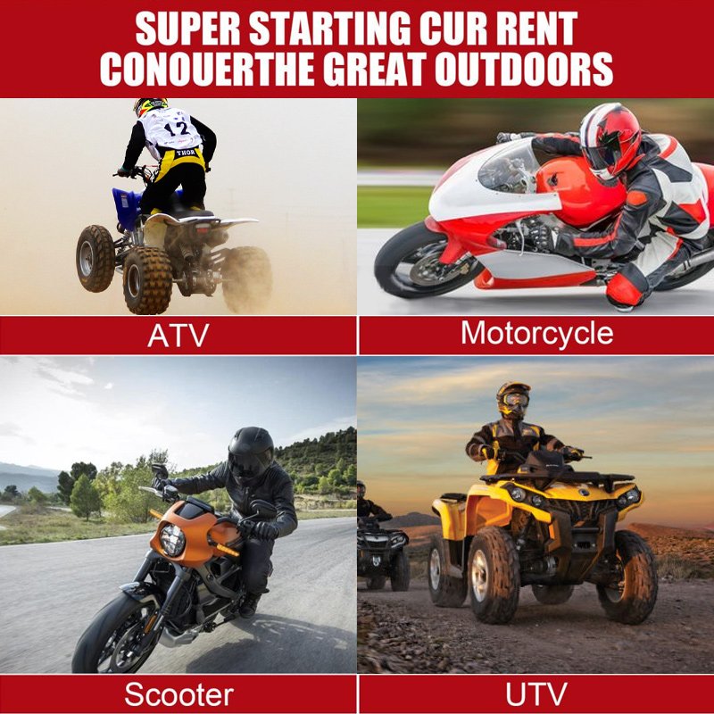 RDJ 12V 3.5Ah 12V 6AH Lithium Motorcycle ATV LiFePO4 Battery YTX4L-BS/YTX5L-BS Powersports Battery Built-in BMS