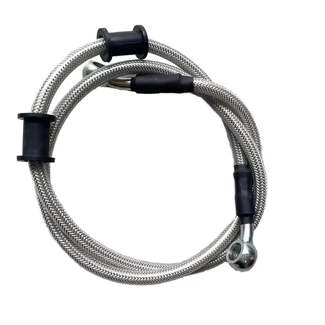 -3AN 1/8 Motorcycle Various Customized Length Universal Stainless Steel Braided Hydraulic Brake Line Hose for Different Models
