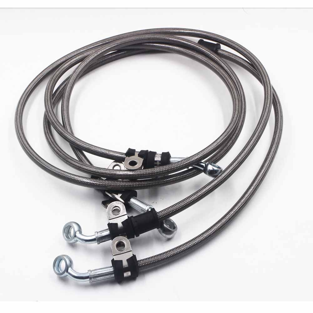 -3AN 1/8 Motorcycle Various Customized Length Universal Stainless Steel Braided Hydraulic Brake Line Hose for Different Models