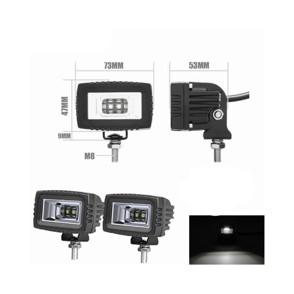 20W Rectangle Light Bar Driving Light Pod for Flood Beam Off Road Led Light for Boat Truck ATV UTV