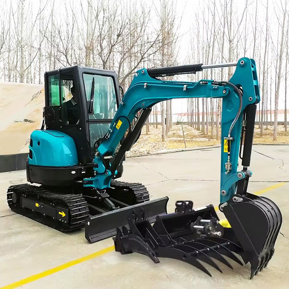 Free Shipping New Farm Home Multi-Functional 3.5 Ton Diesel Crawler Mini Small Excavator With Accessories