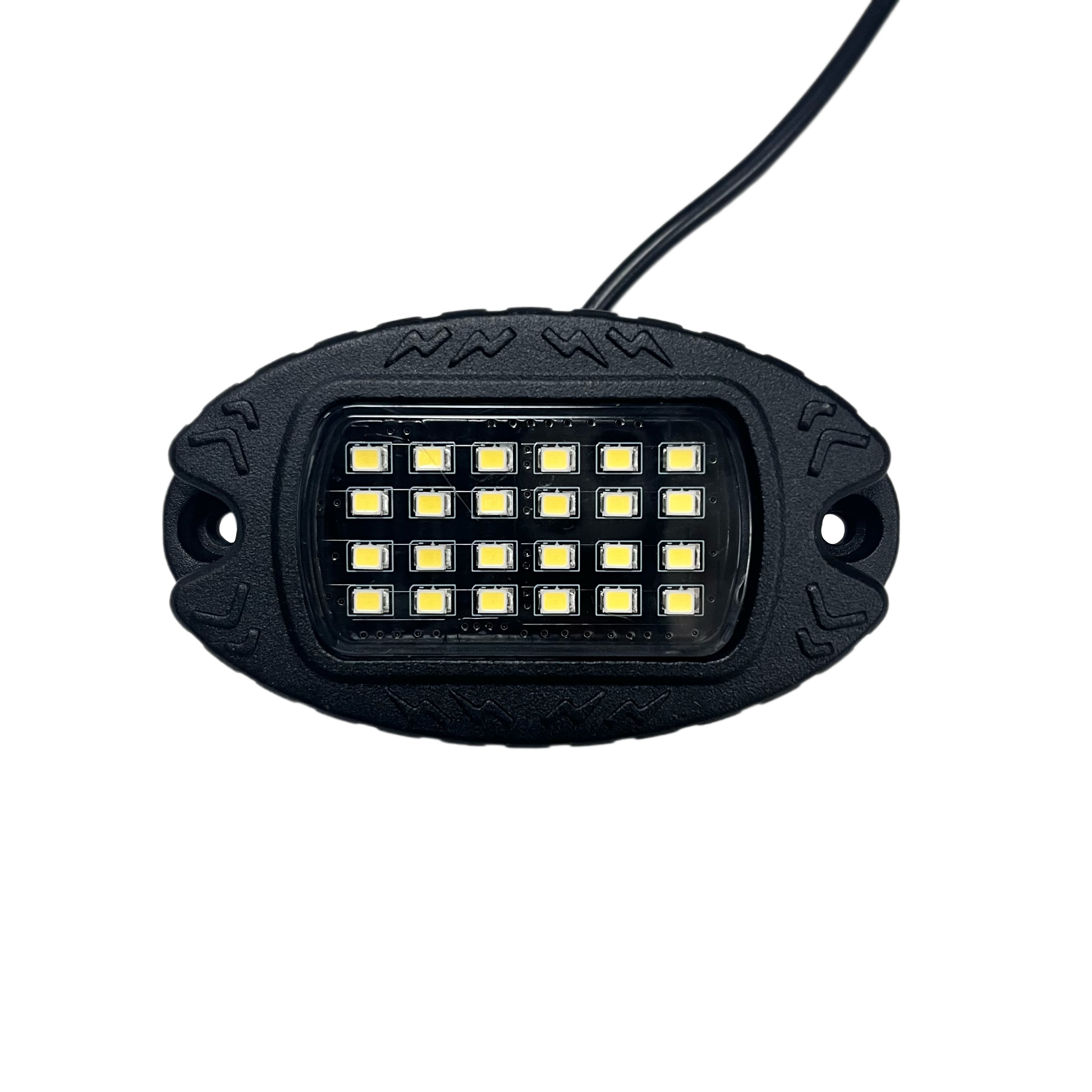 JINXIN Hot Sale High Bright 24 Leds Rock Light Car Underglow Ambient Lamp for Jeeps Truck AVT Offroad Decorative Rock Light