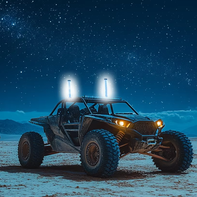 2FT Can-am Fat Led Whip Light UTV Led Antenna Spiral RGB Chasing Led Whip Lights Buggy Lights