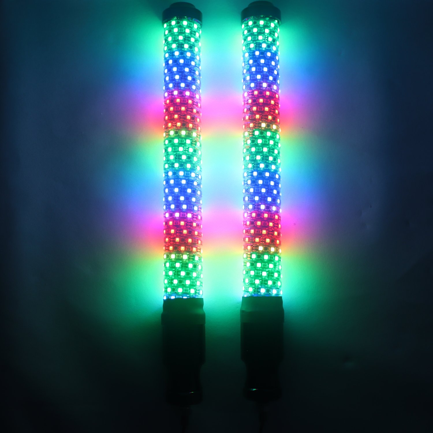 2FT Can-am Fat Led Whip Light UTV Led Antenna Spiral RGB Chasing Led Whip Lights Buggy Lights