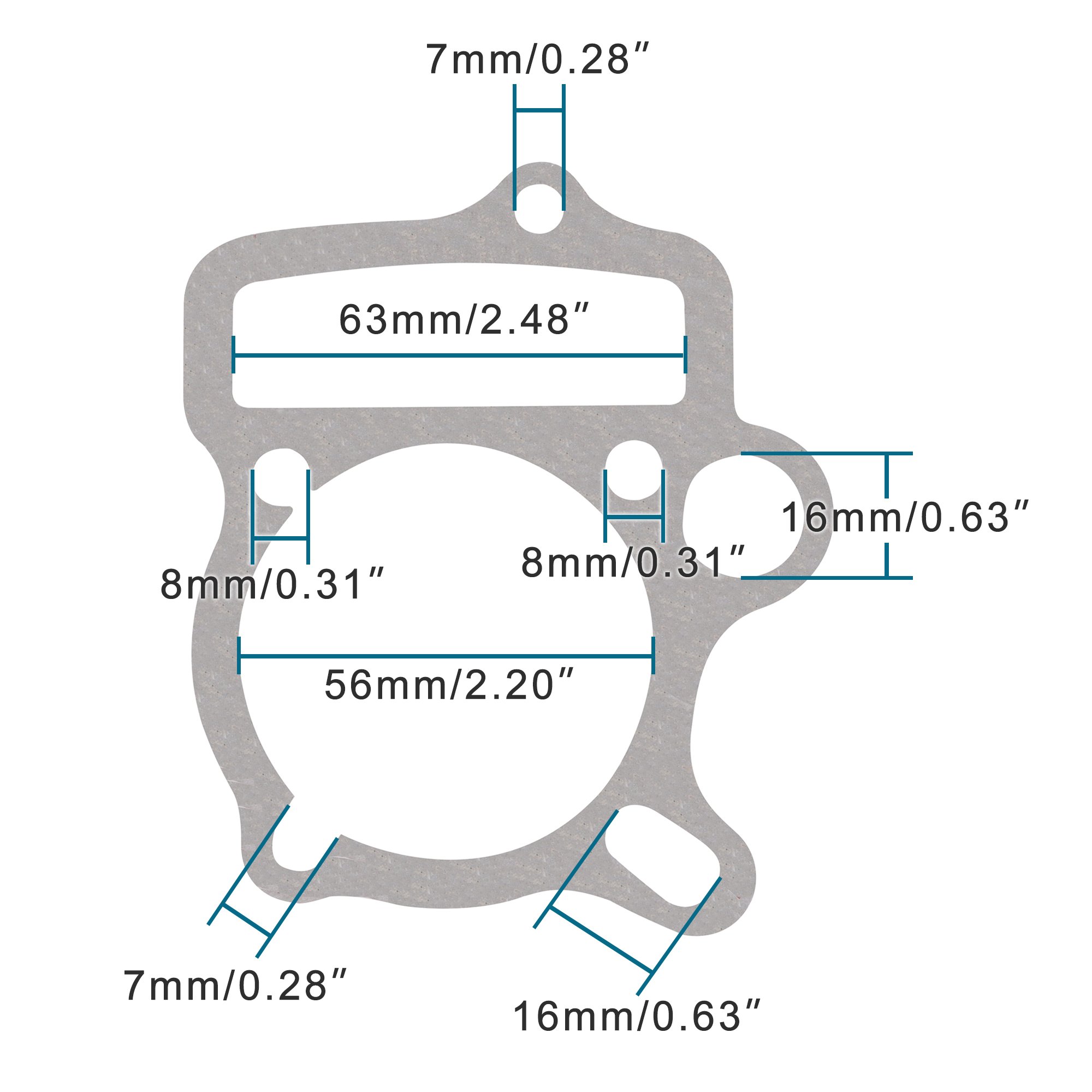 GOOFIT Motorcycle 52.4mm Cylinder Gasket Set Replacement for GY6 4 Stroke 110cc Engine Gaskets ATV Go Kart Moped Scooter