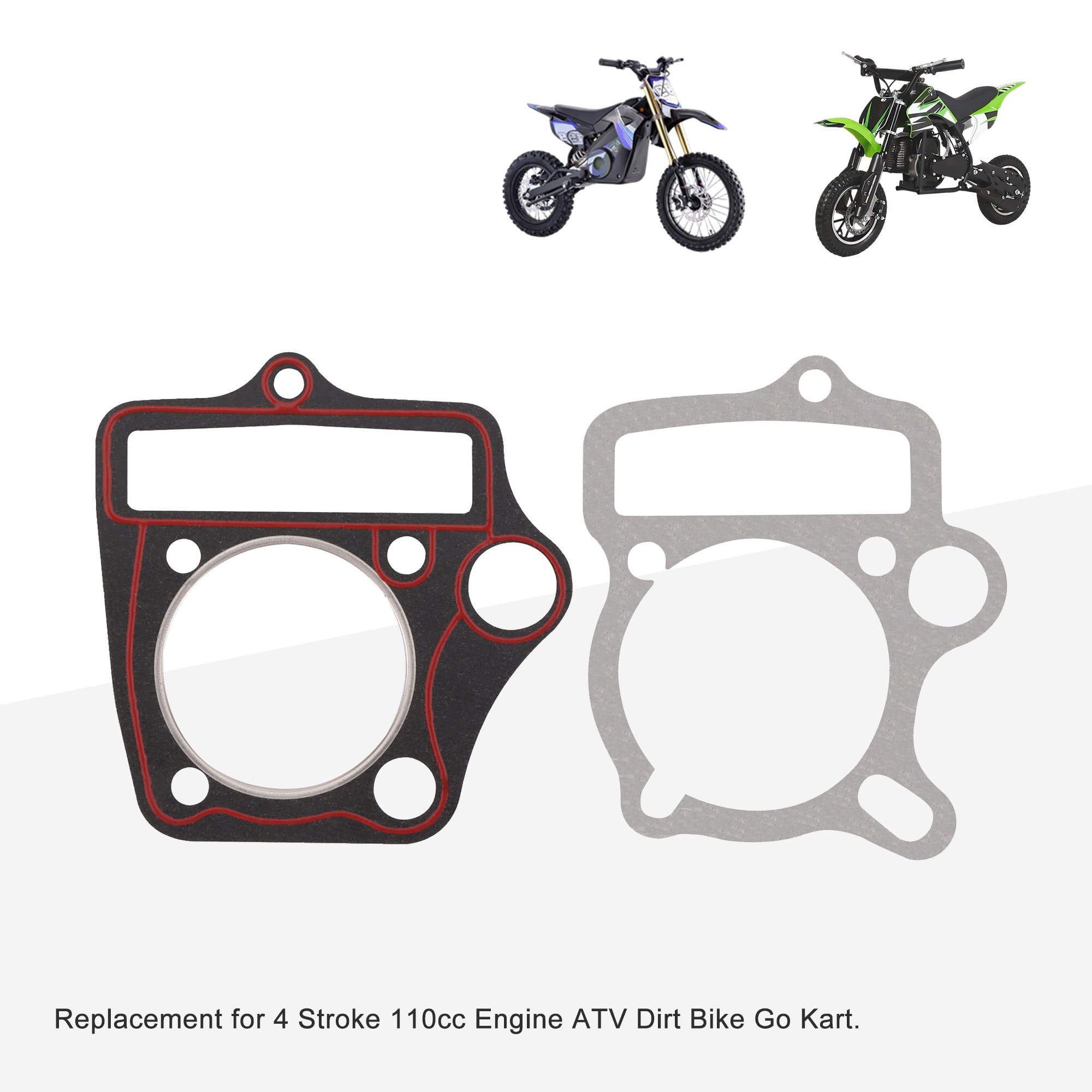 GOOFIT Motorcycle 52.4mm Cylinder Gasket Set Replacement for GY6 4 Stroke 110cc Engine Gaskets ATV Go Kart Moped Scooter