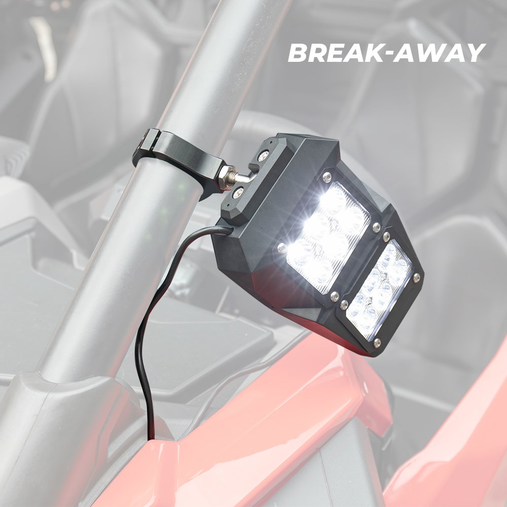 Atv/Utv Mirror Led Atv Rear View Mirror Utv Mirror for Polaris RZR Can Am Maverick X3