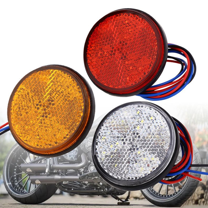 ATV License Plate Lamp Rear Position Light Rear Reflector LED Tail Lamp for Motorcycles Motorbikes