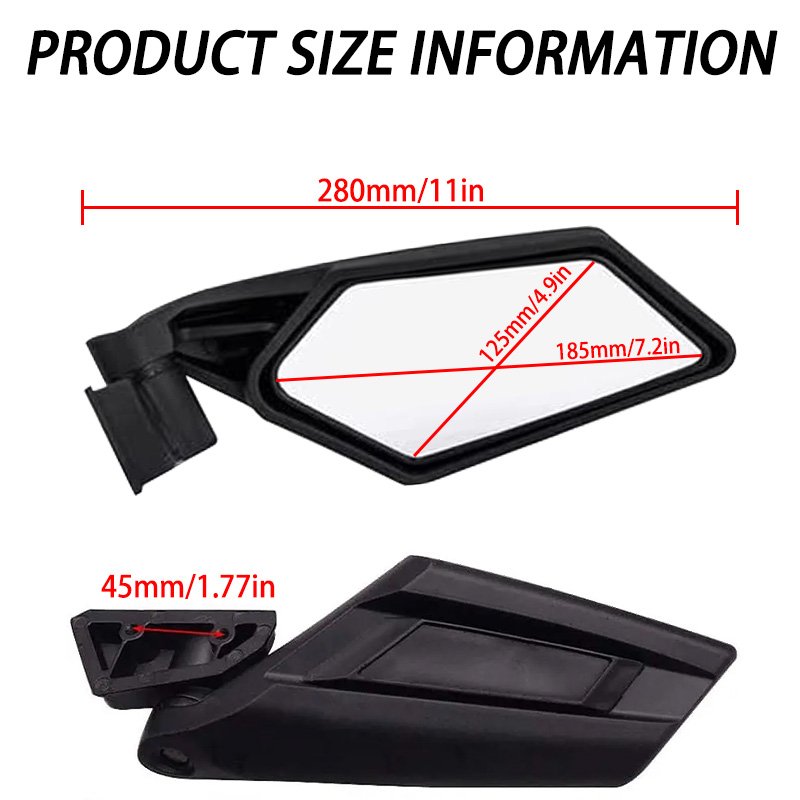 Adjustable Side View Mirror Racing Set Maverick X3 Side Rear View Mirror for Can Am Maverick X3 Suzuki 715002898