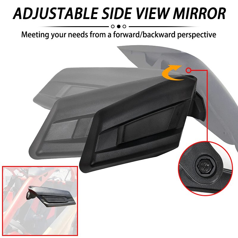 Adjustable Side View Mirror Racing Set Maverick X3 Side Rear View Mirror for Can Am Maverick X3 Suzuki 715002898