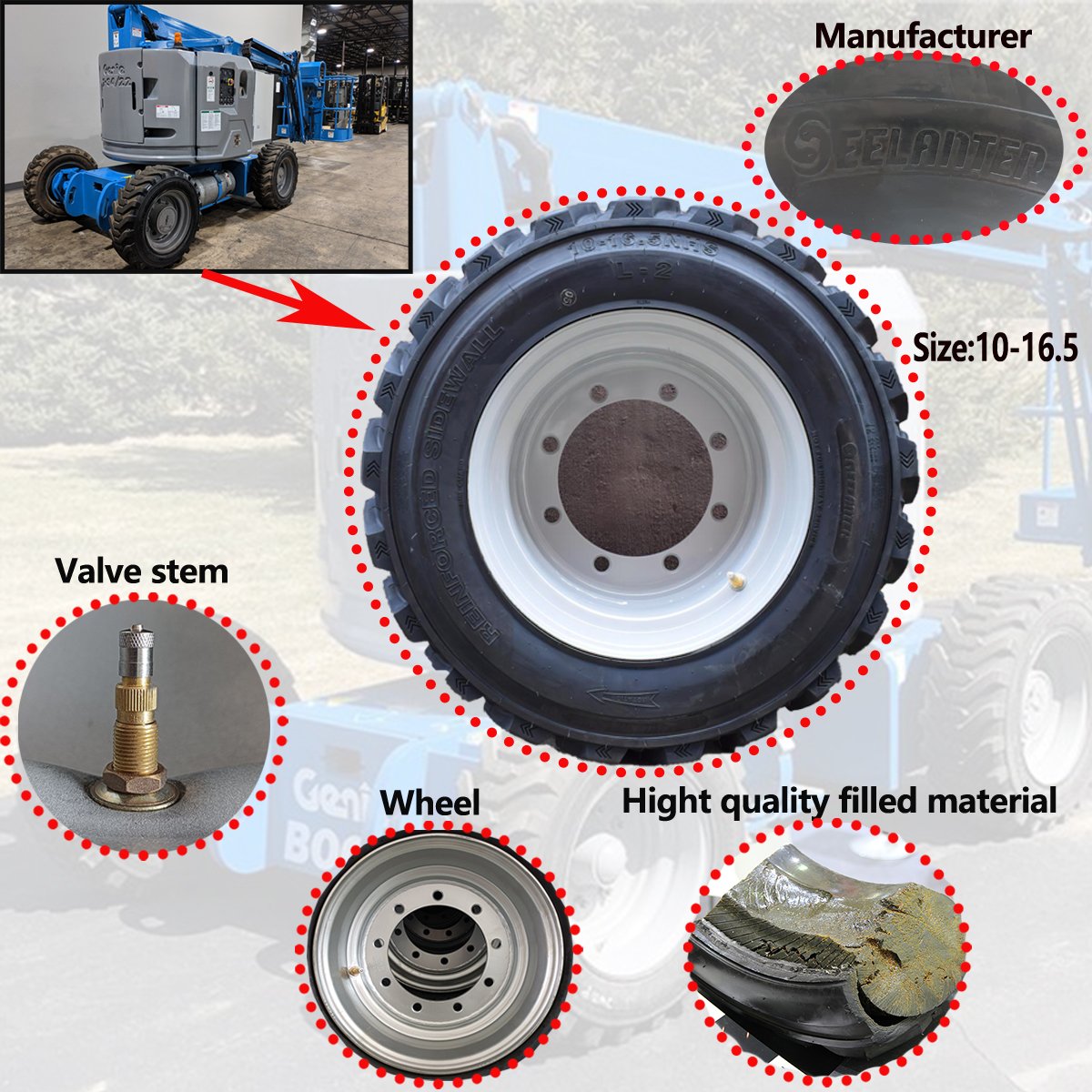 Solid OTR Tires 29.5-29 33.25-29 for Heavy Equipment Durable