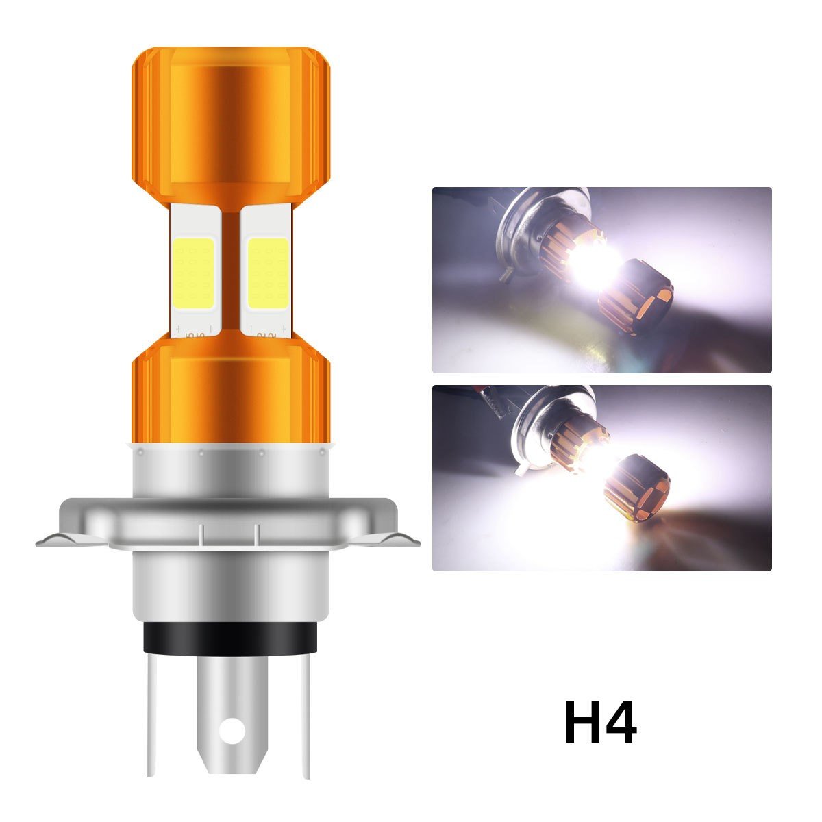 BA20D LED Motorcycle Headlight H6 Moto Bulbs for Motorbike Scooter ATV 6000K COB Headlamp Fog Lights Waterproof 12-85V