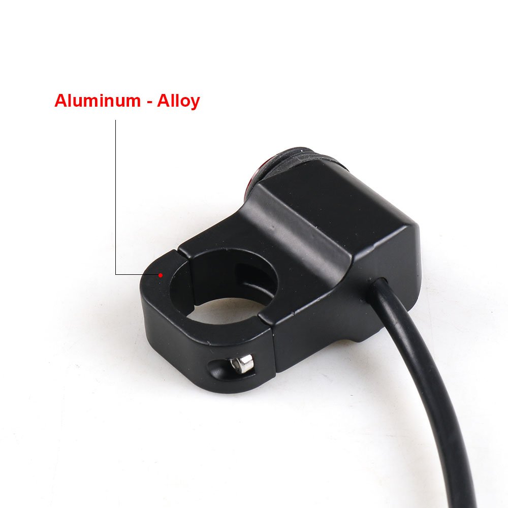Motorcycle Aluminum Alloy Handlebar Headlight ON/OFF Button Light Switch Motor Accessory Without Pilot Lamp