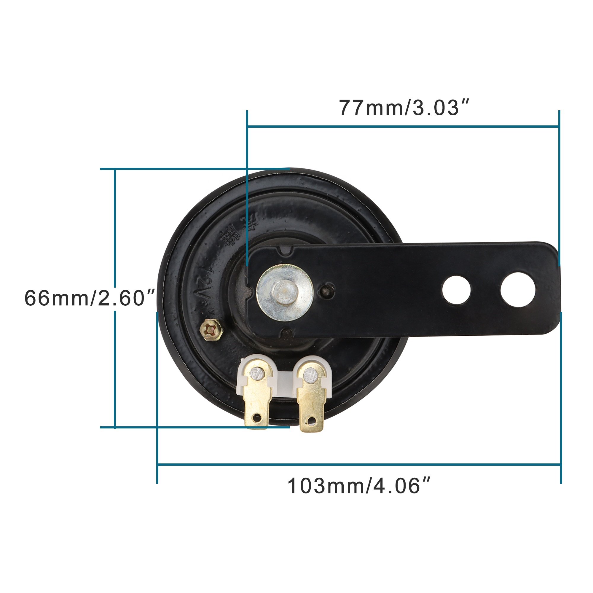 GOOFIT 65mm 12V Motorcycle Horn Universal Alarm Speaker for 105db Dirt Pit Bike Scooter ATV Moped Off-load