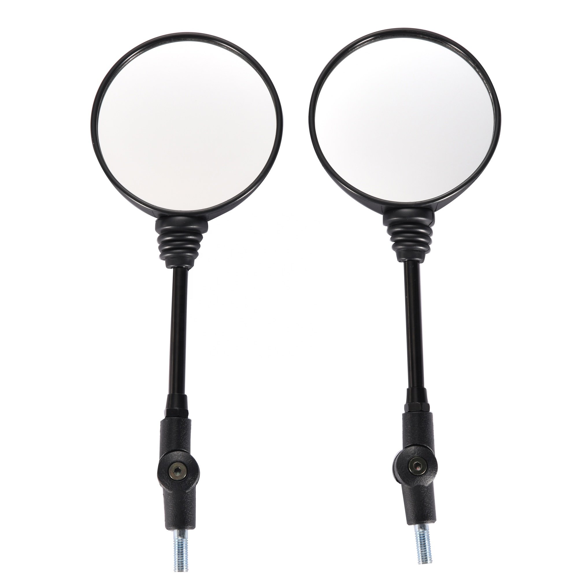 GOOFIT 8mm 10mm Round Motorcycle Side Mirrors Folding Rear View Mirrors With Screws Universal for ATV UTV Dirt Bike Quad Scoote
