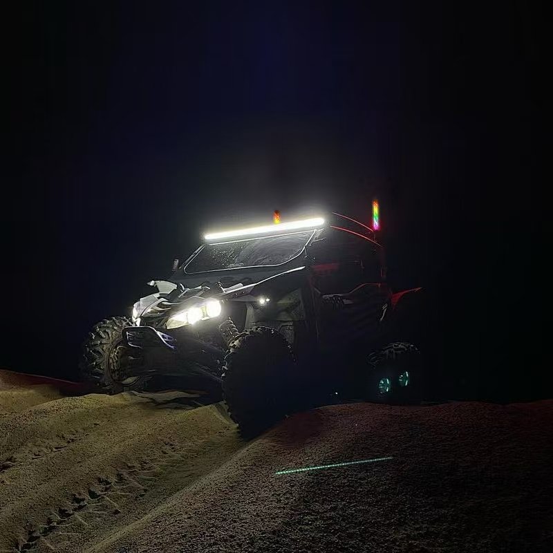 Custom 2FT 3FT 4FT 5FT RGB Chasing Dancing Antenna LED Whip Whips Light with Remote Control for UTV ATV