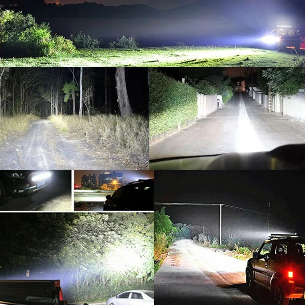 8 14 20 26 32 42 52 Inch 6D Ultra Slim Car LED Work Light Bar Driving Fog Lamp for Off Road 4x4 Motorcycle Truck SUV ATV Tractor