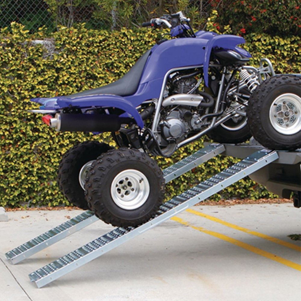 Heavy Duty Car Loading Ramps, Multifunction Long Steel Folding Motorcycle 4 Four Wheeler ATV Pickup Truck Bed Loading Ramp