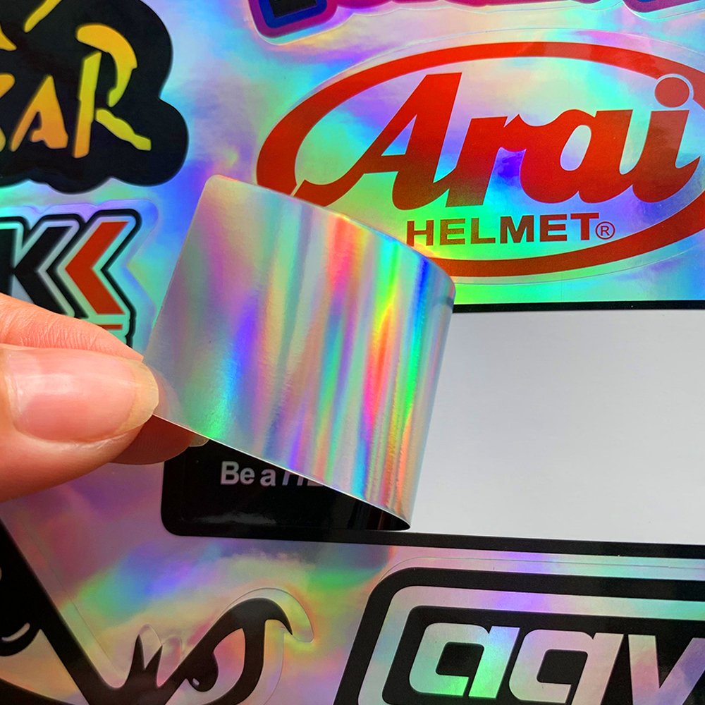 Laser Rainbow Motorcycle BIKE CAR UNIT SCOOTER DECALS Waterproof PVC Motor Stickers for YAMAHA Tmax Xmax Honda HRC CBR
