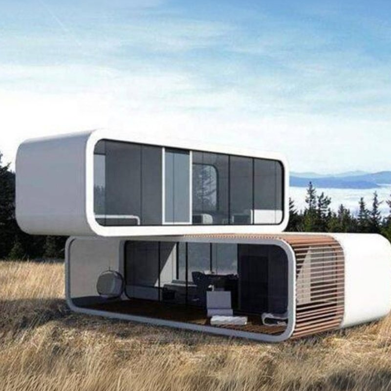 FMX Quick Expandable Container ATV Cabin House With Glass Prefabricated Steel Home Featuring Sandwich Panel For Hotels