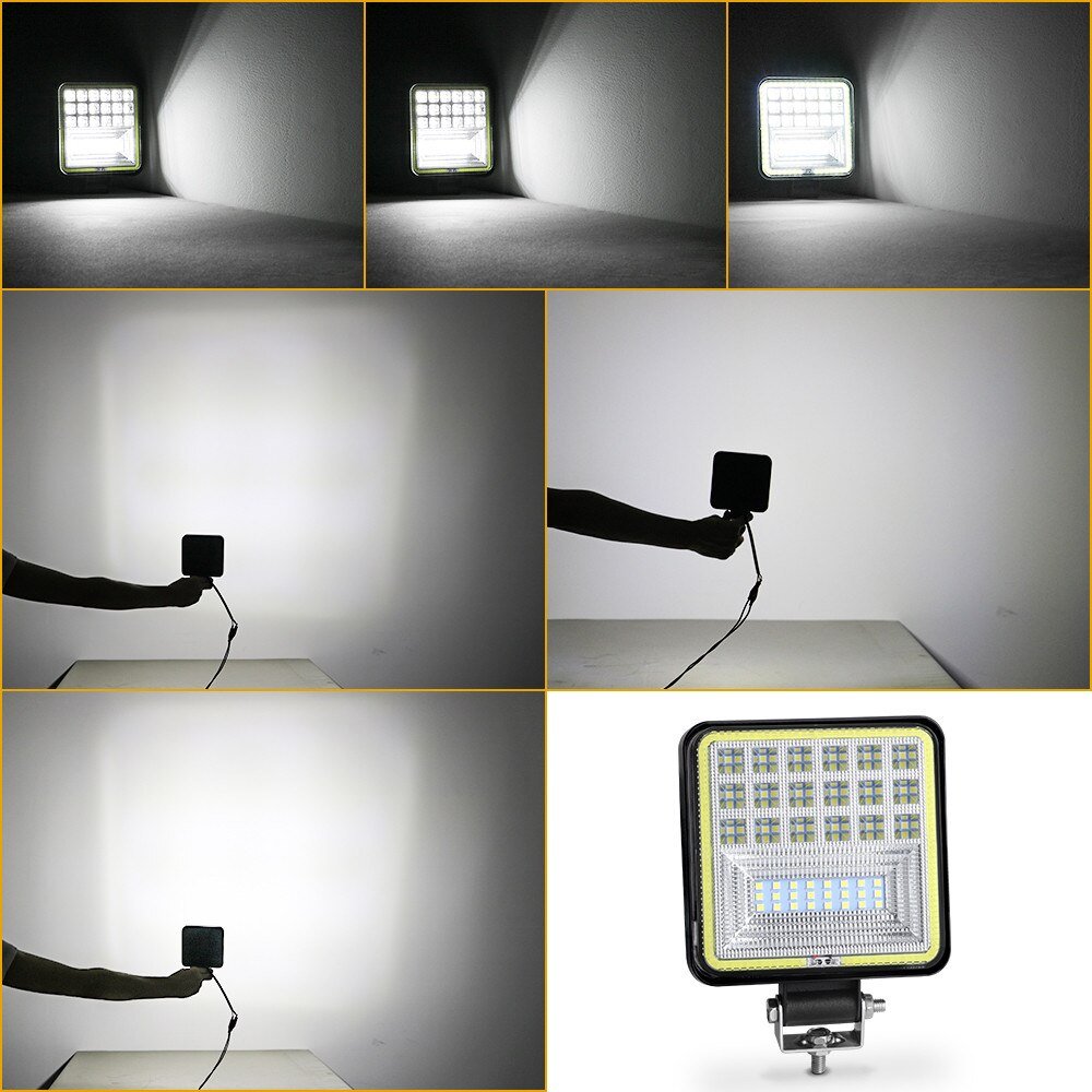 4 Inch LED Work Light Bar Flood Spot Combo Beam Spotlight Daytime Running Light 12V 24V 126W for SUV ATV Truck Car Accessories