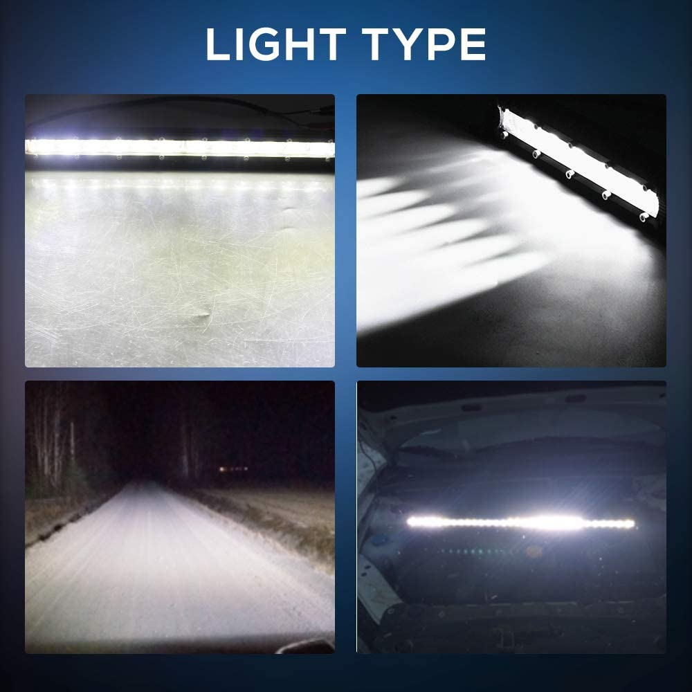 Single Row LED Light Bar 7 Inch 18W Slim Light Bar Off Road Driving Work Lights with 6D Lens for Truck Car Cabin Boat ATV UTV