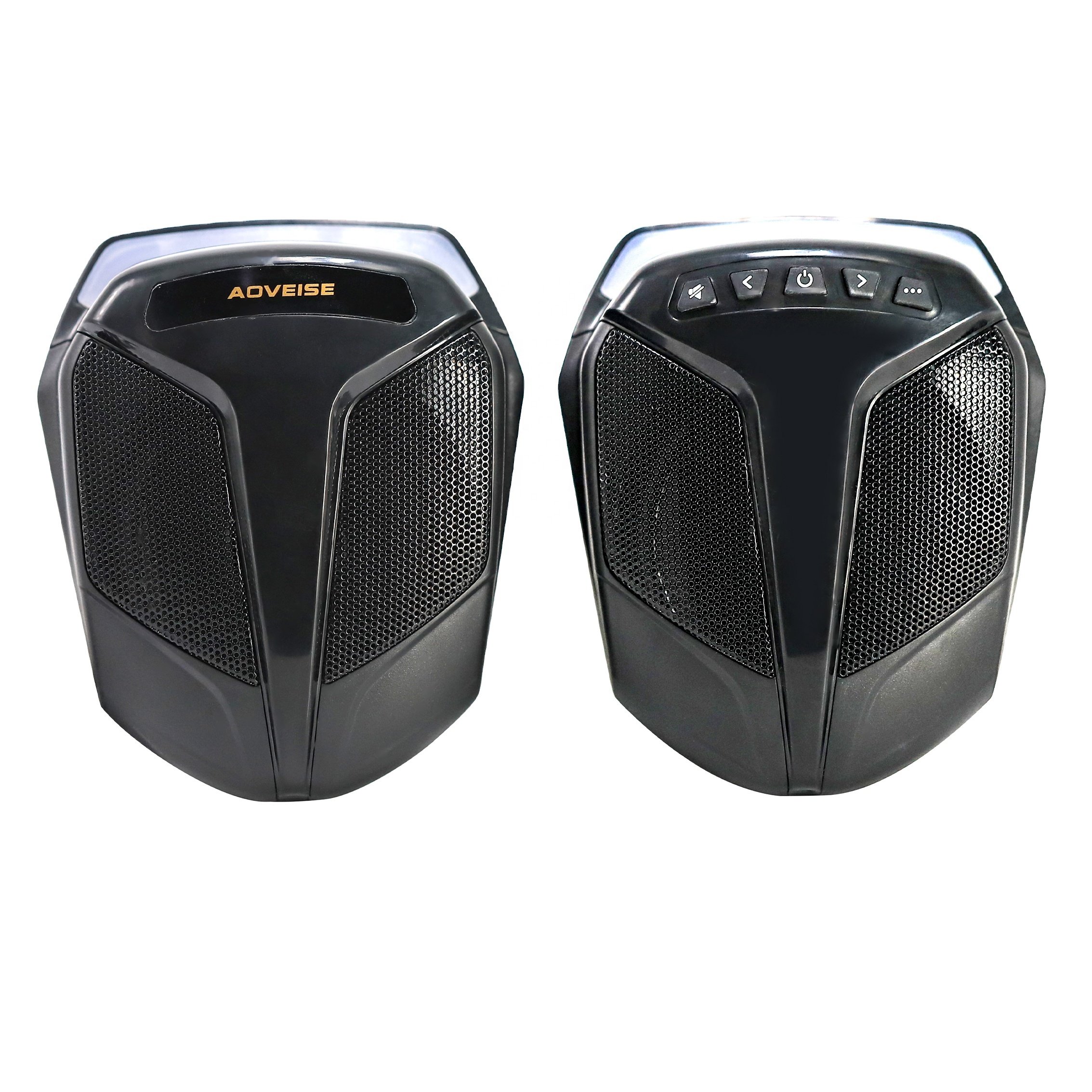 Factory High Quality 4inch Large Power ATV/UTV Audio Speakers IP4 Waterproof Motorcycle Stereo FM BT Mp3 Player Steering System