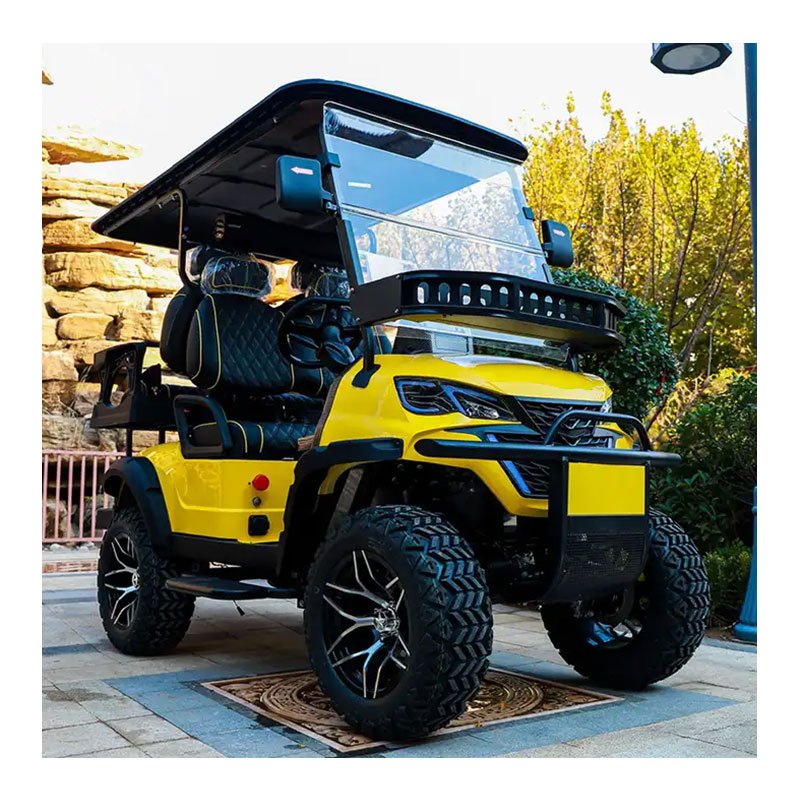 Wholesale High-End 4+2 Seat Electric Golf Cart with 5kw Motor Metal Buggy Compatible with Club Car for Hunting