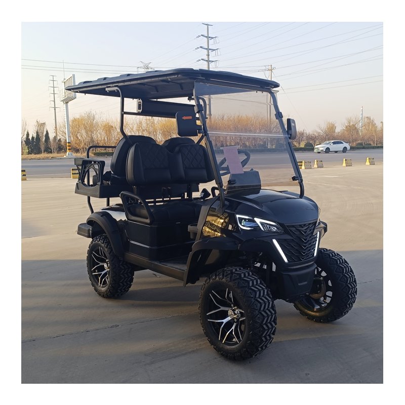 Wholesale High-End 4+2 Seat Electric Golf Cart with 5kw Motor Metal Buggy Compatible with Club Car for Hunting