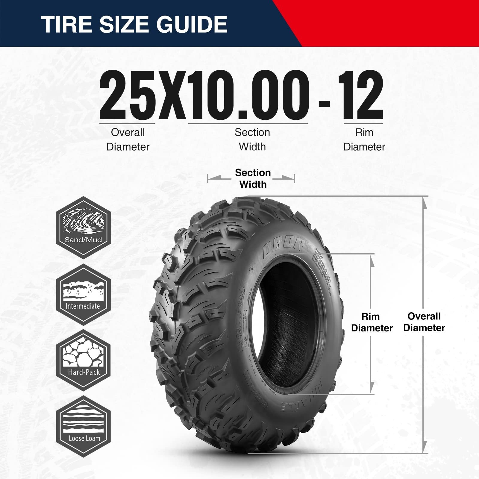 KTA&OBOR PINACLE High Quality 25X8-12 25X10-12 28X9-R14 28X11-R14 Quad Bikes Yamaha Grizzly 700 Tubeless ATV and UTV Tires