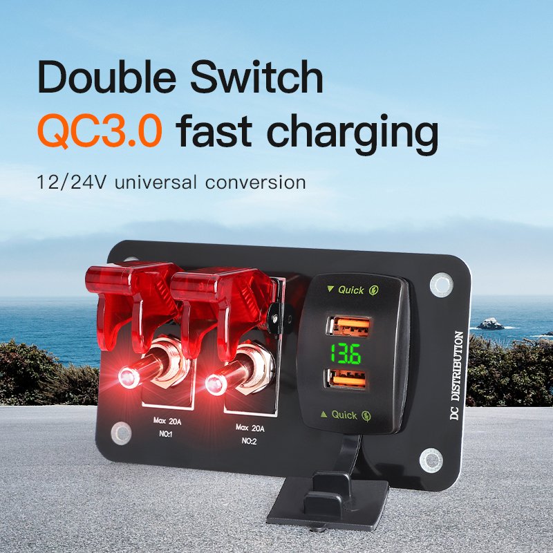 12V 24V for Cars Trucks Boats Atv Utv Suv Push Button Panel on Off Toggle Switch On-Off Switches