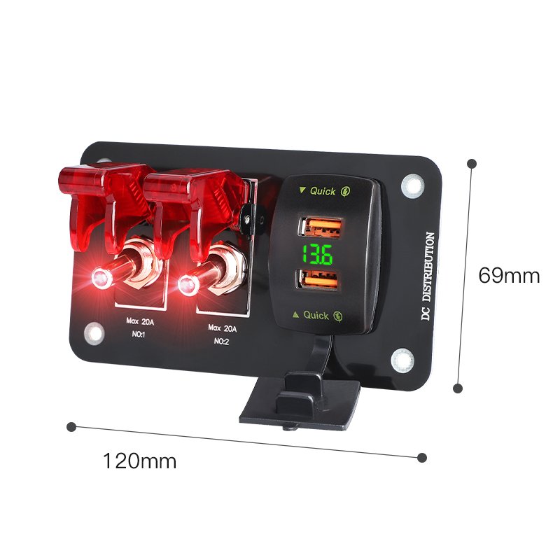 12V 24V for Cars Trucks Boats Atv Utv Suv Push Button Panel on Off Toggle Switch On-Off Switches