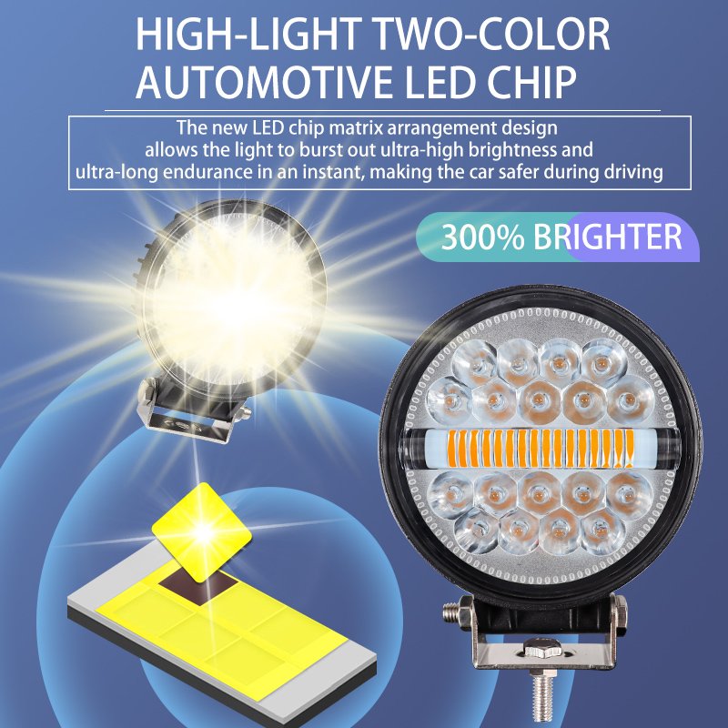 LED Lamp 4 Inch LED Light Bar 42W Offroad Spotlight Led Work Light for Truck Car Boat Tractor 4x4 ATV Headlights Accessories