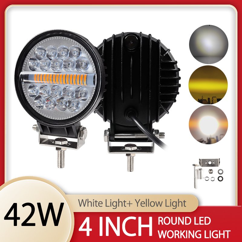 LED Lamp 4 Inch LED Light Bar 42W Offroad Spotlight Led Work Light for Truck Car Boat Tractor 4x4 ATV Headlights Accessories
