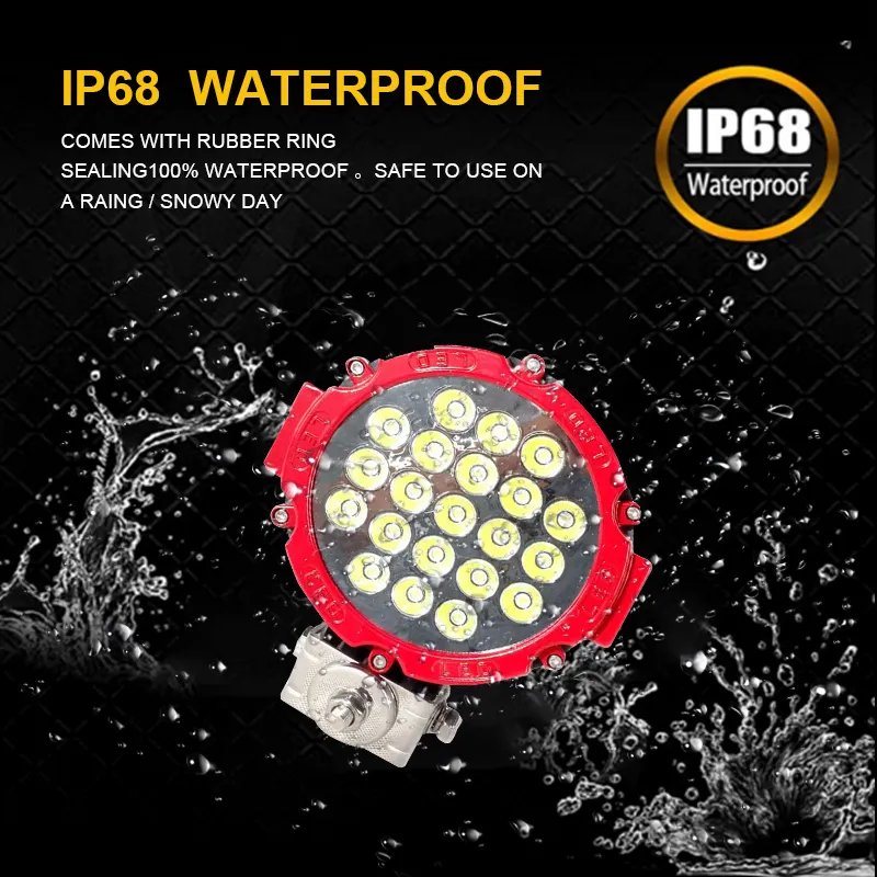 ESPUMOSO 63W Spotlight Working Lamp Bars Off Road Led Work Light SUV Boat ATV Lamp