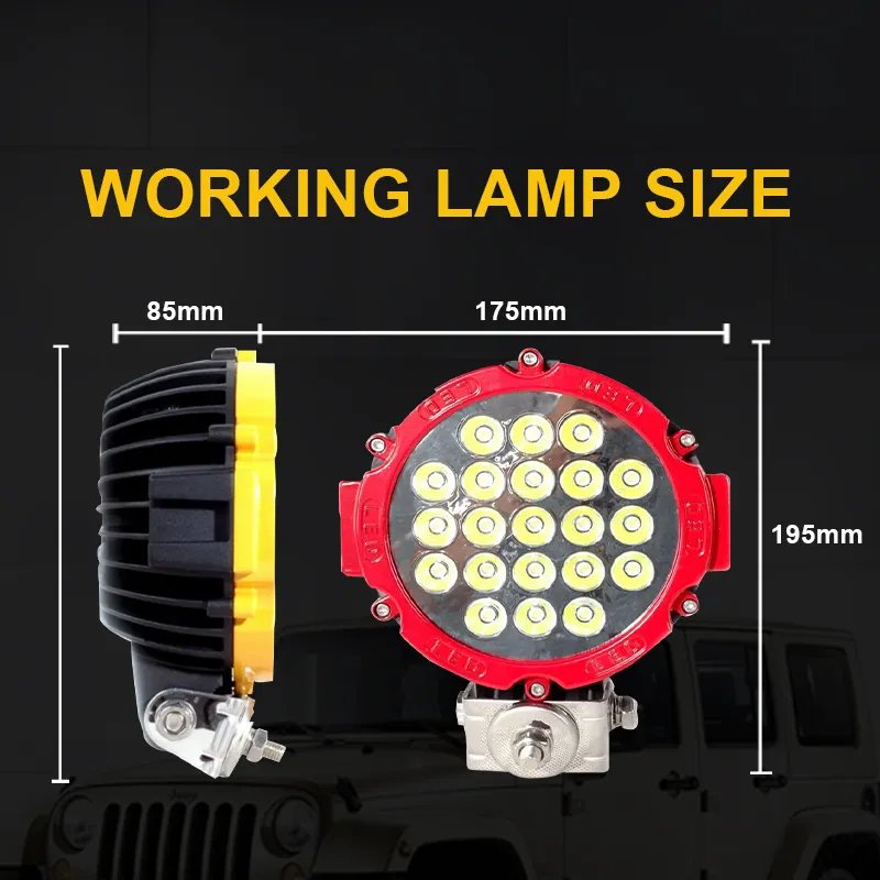 ESPUMOSO 63W Spotlight Working Lamp Bars Off Road Led Work Light SUV Boat ATV Lamp