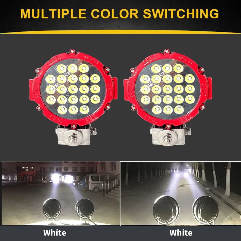 ESPUMOSO 63W Spotlight Working Lamp Bars Off Road Led Work Light SUV Boat ATV Lamp