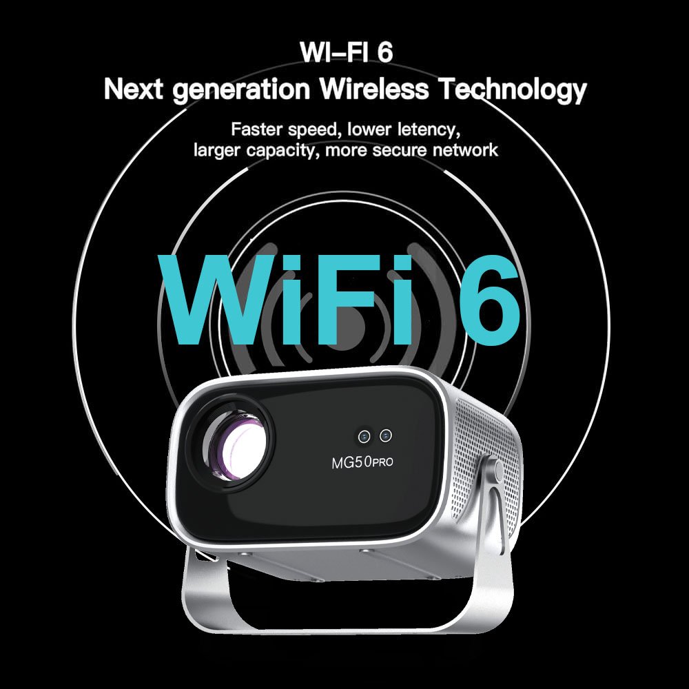 High Quality Mg50 Pro Portable 4K Mini Projector Smart Android 12.0 Wifi Full HD 1080P LED Home Movie Theater Video Projector