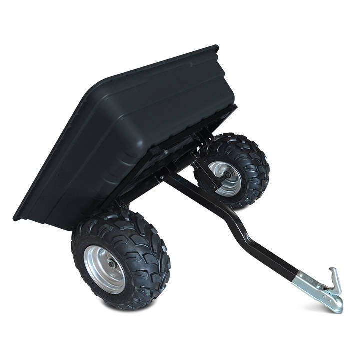 300L 10 Cuft Convertible Push & Pull ATV Plastic Garden Trailer