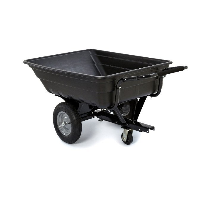 300L 10 Cuft Convertible Push & Pull ATV Plastic Garden Trailer